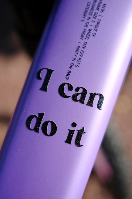 'I Can Do It' Sticker - metallic black