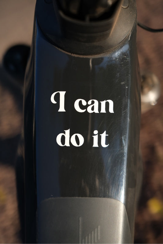 'I Can Do It' Sticker - Metallic White