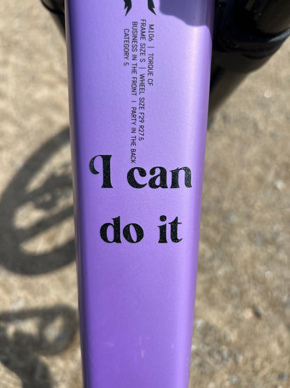 'I Can Do It' Sticker - metallic black